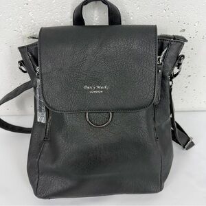 Darcy Marks London Black Vegan Leather Backpack NEW with Tags